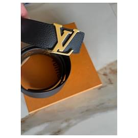 Louis Vuitton-Ceintures-Noir,Doré,Marron clair