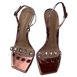 Gianvito Rossi Diamond Sandale Bronze Lackleder Bronze