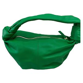 Sac à main Bottega Veneta Double Knot en cuir vert Vert