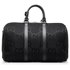 Jumbo GG Small Canvas Duffel Bag in Black - Gucci