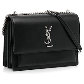 Yves Saint Laurent White Leather Medium Sunset Crossbody Bag - Yoogi's  Closet