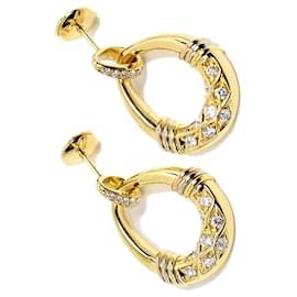 Cartier-cartier 18k Gold Diamond Earrings-Yellow