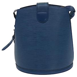 Louis Vuitton-LOUIS VUITTON Epi Cluny Shoulder Bag Blue M52255 LV Auth 46549-Blue