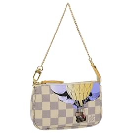 Louis Vuitton-LOUIS VUITTON Damier Azur Mini Pochette Accessoires Pouch N63005 LV Auth 46968a-Other