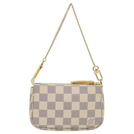 Louis Vuitton-LOUIS VUITTON Damier Azur Mini Pochette Accessoires Pouch N63005 LV Auth 46968a-Other
