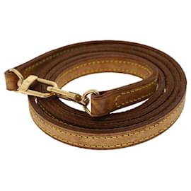 Louis Vuitton-LOUIS VUITTON Shoulder Strap Leather 45.7"" Beige LV Auth yk7633-Beige