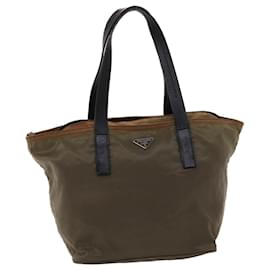 Prada-PRADA Hand Bag Nylon Brown Auth bs6562-Brown