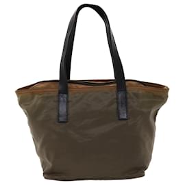 Prada-PRADA Bolso de Mano Nylon Marrón Auth bs6562-Castaño