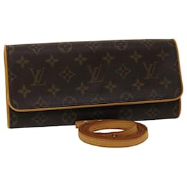 Louis Vuitton-LOUIS VUITTON Monogram Pochette Twin GM Shoulder Bag M51852 LV Auth kk188-Monogram