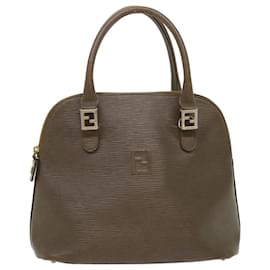 Fendi-FENDI Sac à main Cuir Marron Auth bs6467-Marron