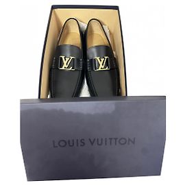 Mocassins Montaigne Louis Vuitton cuir noir Noir