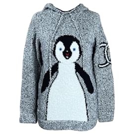 Chanel-Sudadera con capucha de pingüino CC RARE-Gris