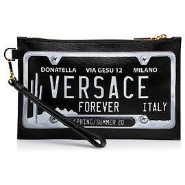 Pochette de plaque d'immatriculation noire Versace Noir