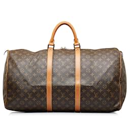 Louis Vuitton-Louis Vuitton Brown Monogram Keepall 55-Brown