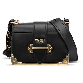 Borsa a tracolla Cahier nera di Prada Nero
