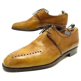 Berluti-BERLUTI DERBY SHOES 2 carnations 6.5 41 GOLD LEATHER + SHOES SHAPES-Camel