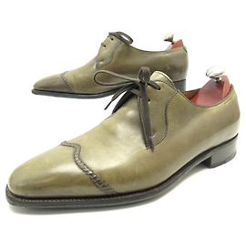 JOHN LOBB SCHUHE 2002 Derby 7E 41 AUS GRÜNEM LEDER + SCHUHE SCHUHE Grün