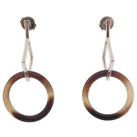 Hermès ORECCHINI PENDENTI HERMES ARGENTO STERLING 925 E ORECCHINI IN CORNO Altro