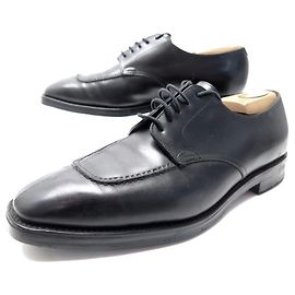 JOHN LOBB BORDOR SCHUHE 8896 Derby 10E 44 Schwarze Lederschuhe Schwarz