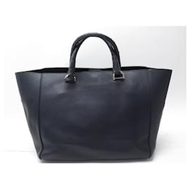 Mulberry-BORSA A MANO GRANDE IN PELLE DI STRUZZO BLU MARINO IN SALICE DI GELSO-Blu navy