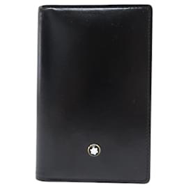 Montblanc-NEW MONTBLANC WALLET BUSINESS CARD HOLDER 30304 BLACK LEATHER WALLET-Black