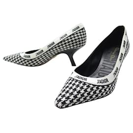 Dior-CHRISTIAN DIOR SHOES J'ADIOR HOUNDSTOOTH PUMPS 37 PUMPS SHOES-Other