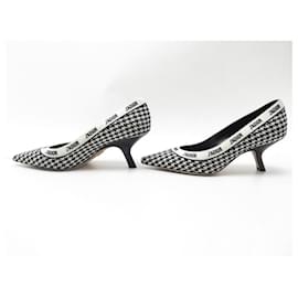 Dior-CHRISTIAN DIOR SHOES J'ADIOR HOUNDSTOOTH PUMPS 37 PUMPS SHOES-Other