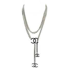 Chanel Silver Metal Chain Necklace Woman Pendant at 1stDibs  astronaut  necklace louis vuitton, chanel silver chain, louis vuitton astronaut  necklace