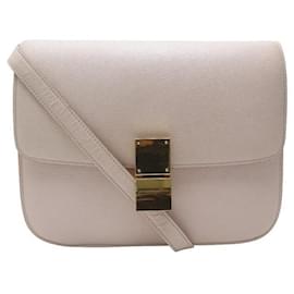 Céline-CELINE CLASSIC MM HAND BAG PINK LEATHER BANDOULIERE PINK LEATHER HAND BAG-Other