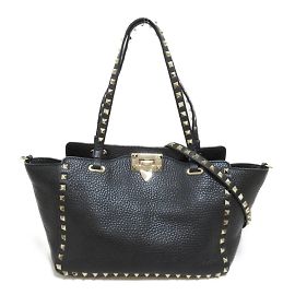 Valentino Borsa tote Rockstud in pelle BD-Z037VSF2 Nero