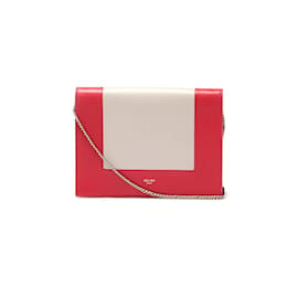 Céline-Frame Bicolor Crossbody Bag-Red