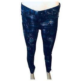 Vaqueros slim con estampado de serpiente The Kooples Azul