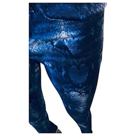 The Kooples-I jeans slim Kooples con stampa serpente-Blu