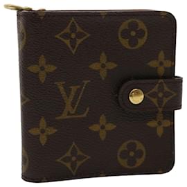 Louis Vuitton-LOUIS VUITTON Monogram Compact zip Wallet M61667 LV Auth 46781-Monogram