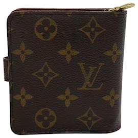 Louis Vuitton-LOUIS VUITTON Monogram Compact zip Wallet M61667 LV Auth 46781-Monogram