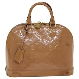 Louis Vuitton-LOUIS VUITTON Monogram Vernis Alma PM Hand Bag Rose Velours M91583 LV Auth 46750-Other