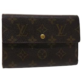 Louis Vuitton-LOUIS VUITTON Monogram Porte Tresor Etui Papie Wallet M61202 LV Auth 46800-Monogram
