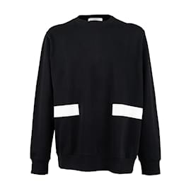 Givenchy-Givenchy Oversized Sweatshirt with White Patch-Black