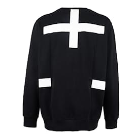 Givenchy-Givenchy Oversized Sweatshirt with White Patch-Black