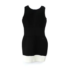 CHANEL - Abito nero e bianco (T44) Nero