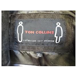 Autre Marque-Tom Collins Wildleder-Trenchcoat, Größe XL-Grau
