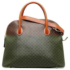 Céline-Celine Brown Macadam Satchel-Brown