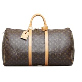 Louis Vuitton-Louis Vuitton Brown Monogram Keepall 55-Brown