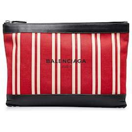 Balenciaga-Balenciaga Red Navy Clip M Clutch-Red