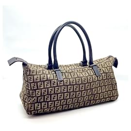 Fendi-vintage Fendi Zucca Sac à poignée supérieure moyen-Marron