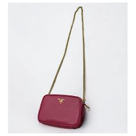 Prada-Prada Pink Saffiano Lux Leather Camera Crossbody Bag-Pink