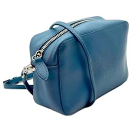 Mulberry-Mulberry Blossom Pochette with Strap Calf Nappa Leather Steel Blue Crossbody Bag-Blue