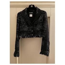 Chanel-Nuova giacca in tweed nero-Nero