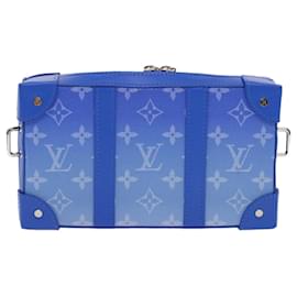 Louis Vuitton-LOUIS VUITTON Monogram Clouds Soft Trunk Wallet Bolso de hombro M45432 autenticación 47398EN-Blanco,Azul claro
