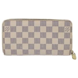 Louis Vuitton-LOUIS VUITTON Damier Azur Zippy Wallet Portafoglio lungo N63503 LV Aut 47247-Altro